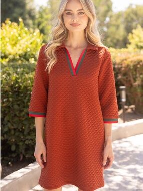 VOY Quilted Knit Mini Dress